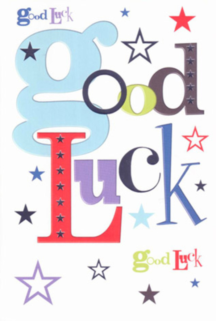Brimming with cheerful vibrancy, this Hertford-inspired good luck card is a visual harmony composed of bold typography and spirited colours, as if cheered along by the supportive bustle along Fore Street or celebrations echoing across Castle Grounds. Each letter bursts forth-some wide and pastel blue, others slender midnight, with splashes of lively red and emerald green-surrounded by a delightful constellation of coloured stars. The generous white space lets each element breathe, infusing the card with an airy, modern charm that speaks to the open-hearted nature of our Hertford community. As a florist, I recognize the card's lively spirit as akin to the encouragement shared at local gatherings or moments of hope witnessed in our flower shop. Stars sweep playfully between the words, their golden and indigo hues evoking childhood dreams and wide-open skies over Hertfordshire fields. The crisp, weighty feel of the cardstock promises quality, and its mood is as infectious as the first spring blossoms outside Shire Hall. More than a mere well wish, this card serves as a little talisman-embodying hope, friendship, and genuine belief, ready to uplift a neighbour or loved one stepping into Hertford's next big chapter.
